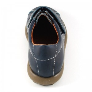 Zapatilla piel velcro estilo Camper - Azul marino