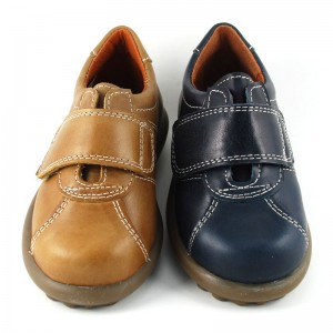 Zapatilla piel velcro estilo Camper - Azul marino