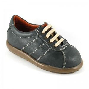 Zapatilla piel cordones estilo Camper - Gris