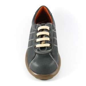 Zapatilla piel cordones estilo Camper - Gris