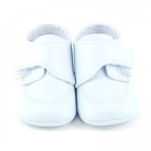 Badana Bebé Zapatito Velcro Piel - Celeste