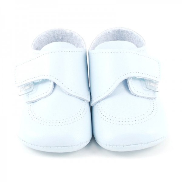 Badana Bebé Zapatito Velcro Piel - Celeste