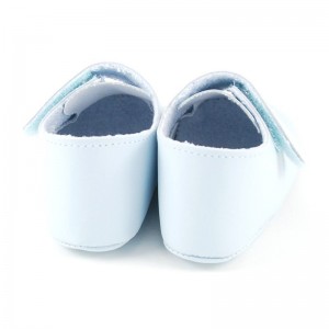 Badana Bebé Zapatito Velcro Piel - Celeste