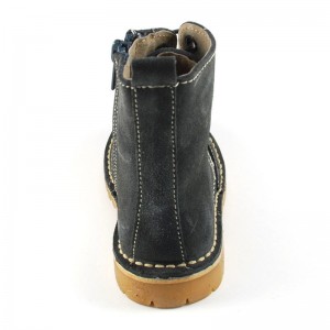 Bota Botín Serraje Cordones - Gris