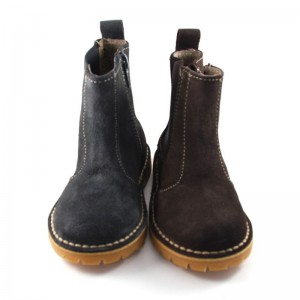 Bota Botín Serraje Elástico - Marrón
