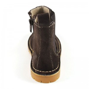 Bota Botín Serraje Elástico - Marrón