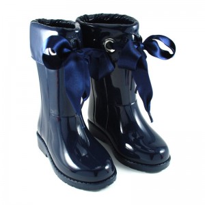 Bota de Agua Campera Charol Lazo - Azul marino