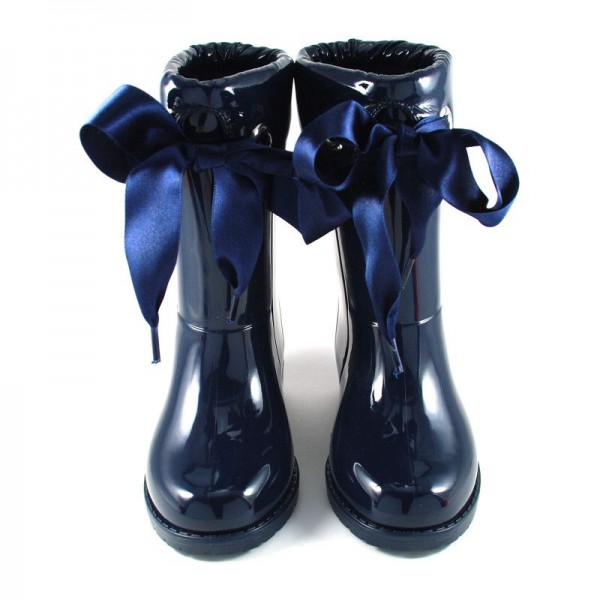 Bota de Agua Campera Charol Lazo - Azul marino