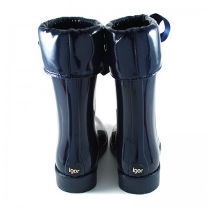Bota de Agua Campera Charol Lazo - Azul marino