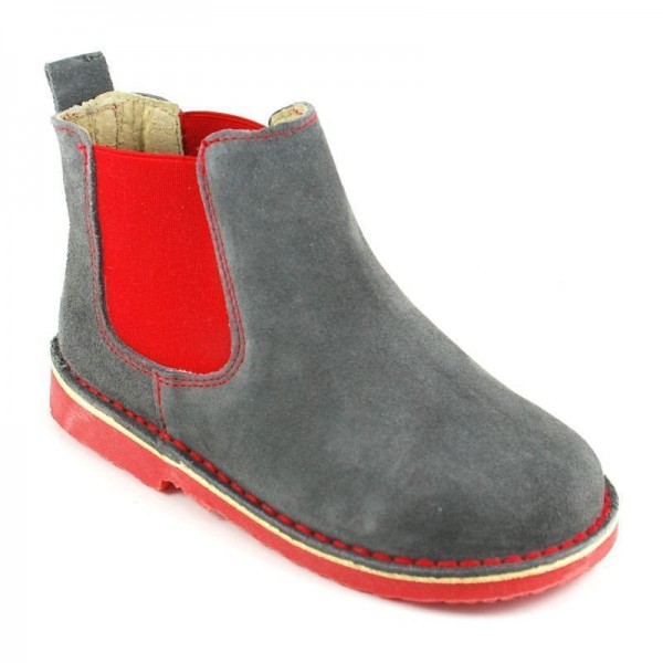 Bota Botín Serraje Elástico Color - Gris