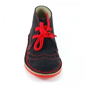 Bota Safari Cordón Pala Picada Combinado Rojo - Azul marino
