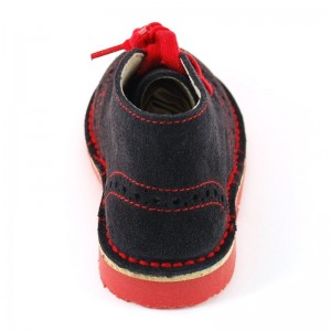 Bota Safari Cordón Pala Picada Combinado Rojo - Azul marino