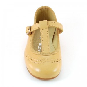 Mercedita tira en forma T piel otoño - Camel