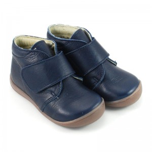 Bota velcro piel niños - Azul marino