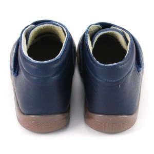 Bota velcro piel niños - Azul marino