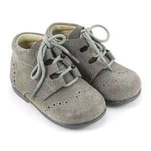 Bota tipo inglés serraje niños - Gris