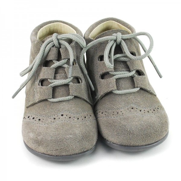 Bota tipo inglés serraje niños - Gris