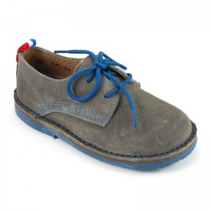 Zapato blucher serraje combinado niños - Gris
