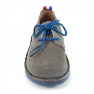 Zapato blucher serraje combinado niños - Gris