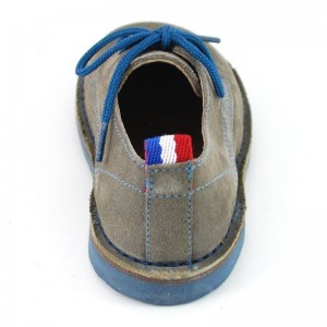 Zapato blucher serraje combinado niños - Gris