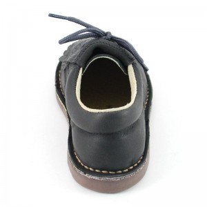 Zapato Blucher Flecos Piel Niños  - Gris