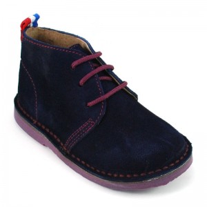 Bota serraje combinado niños - Azul marino