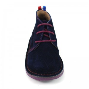 Bota serraje combinado niños - Azul marino