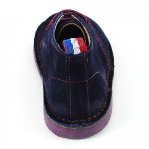 Bota serraje combinado niños - Azul marino