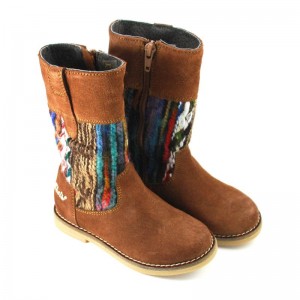 Bota etnica serraje niñas - Cuero