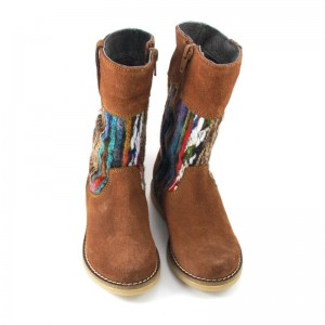 Bota etnica serraje niñas - Cuero
