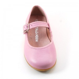 Mercedita Piel Hebilla Ribete - Rosa palo