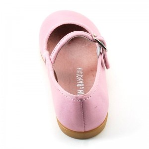 Mercedita Piel Hebilla Ribete - Rosa palo