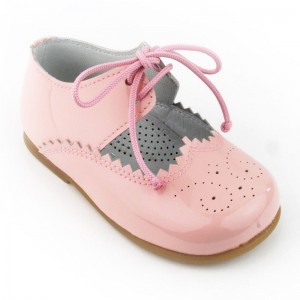 Blucher mercedita niña charol - Rosa