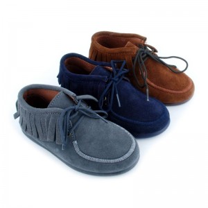 Botin flecos - Azul marino