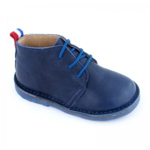 Bota Piel Combinda Niños  - Azul marino