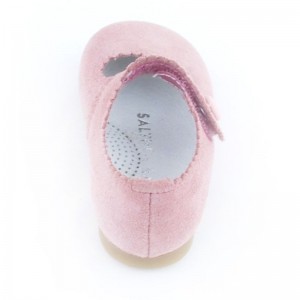 Mercedita velcro boton serraje Niñas - Rosa palo