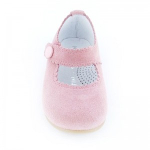 Mercedita velcro boton serraje Niñas - Rosa palo