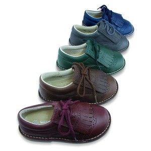 Zapato Blucher Flecos Piel Niños  - Gris