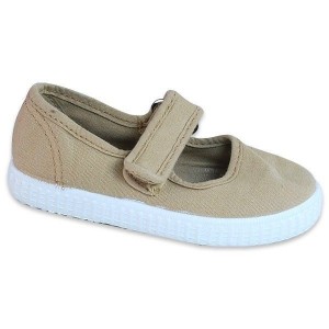 Bamba Lona Velcro Niña Cordones Muro