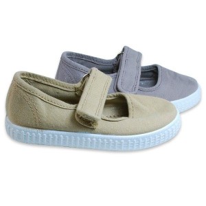 Bamba Lona Velcro Niña Cordones Muro